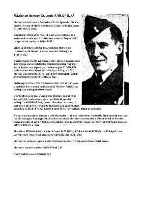 A preview of a PDF biography for St. Louis, Michael Bertram